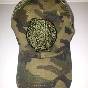 Mens boston celtics new era camo adjustable hat